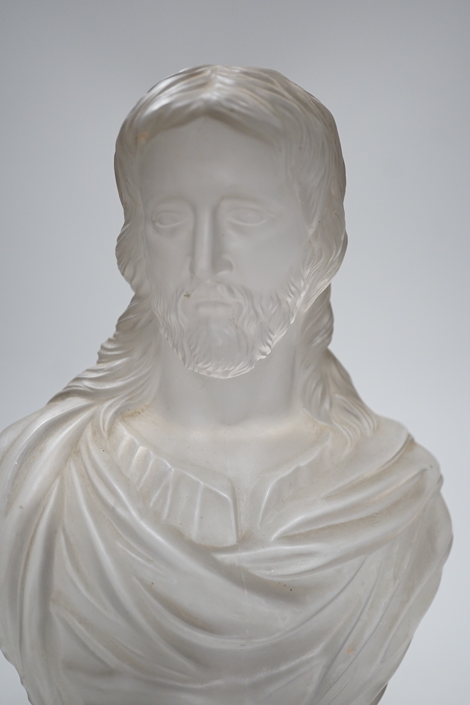 A Baccarat crystal bust of Christ, 8cms high